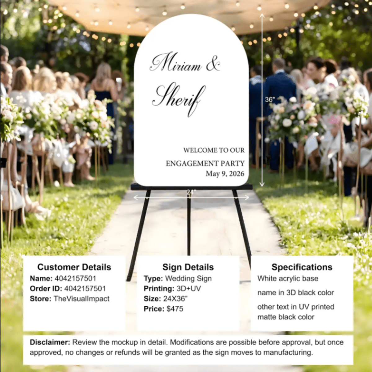 Acrylic wedding custom sign, 4042157501 - Custom Logo Sign - Acrylic wedding custom sign, 4042157501