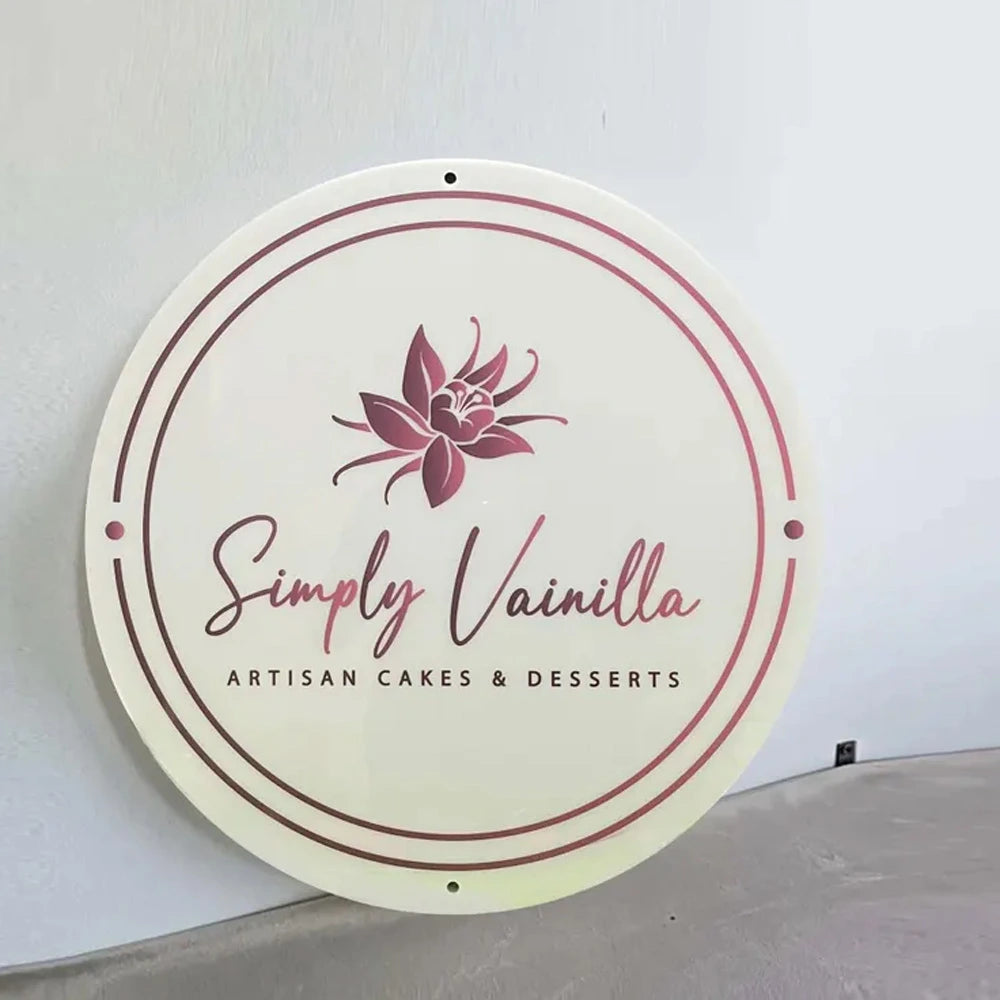Logo Acrylic Sign - Custom Shape Acrylic Business Logo Sign for Wall