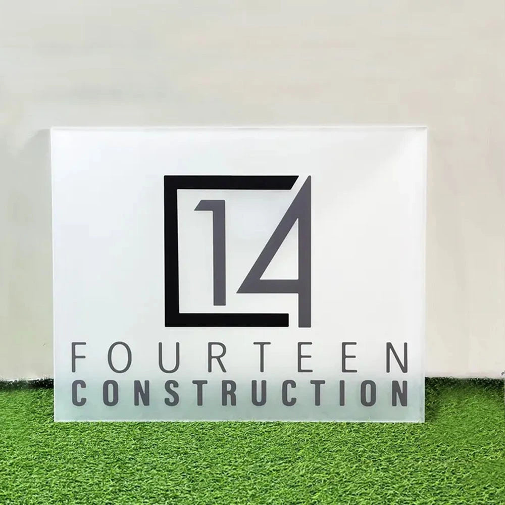 Custom Logo Sign for Wall - Rectangular Acrylic Business Logo Sign