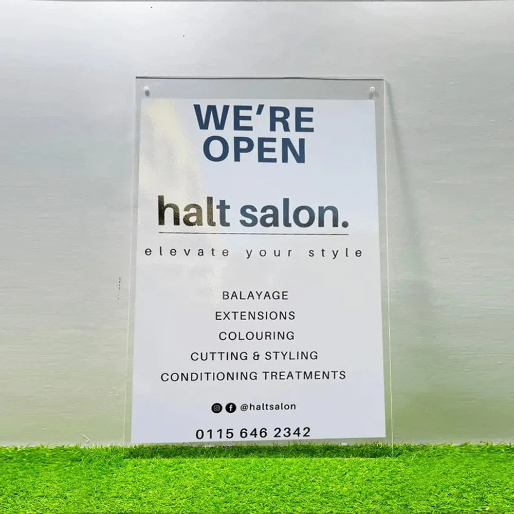 Custom Logo Sign for Wall - Personalized Acrylic Shop Sign