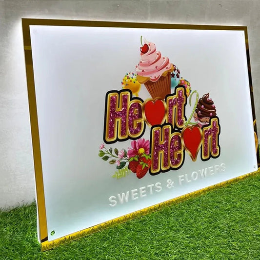 Logo Acrylic Sign - Custom 3D Acrylic Business Logo Sign for Wall - Backlit Business Signs - Custom Logo Sign