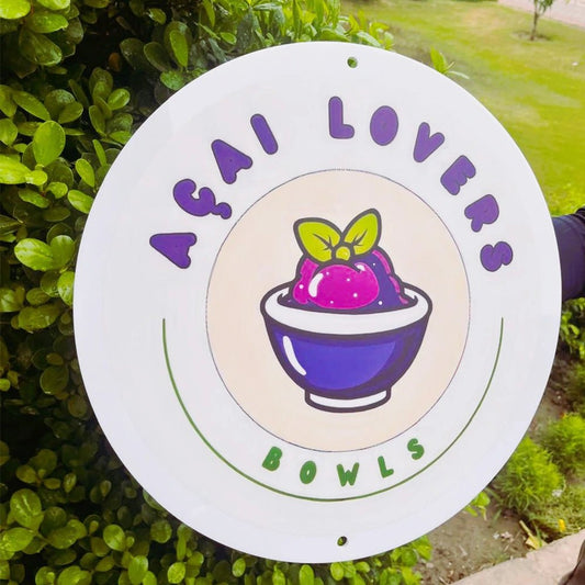 Logo Acrylic Sign - UV Printed & 3D Custom Shape Business Logo Sign - UV Printed Business Signs - Custom Logo Sign