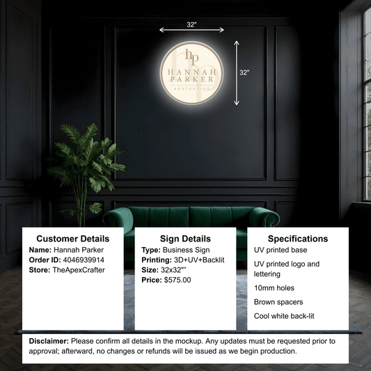 4046939914 - Business Logo Sign - TheApexCrafter - Custom Logo Sign - 4046939914 - Business Logo Sign - TheApexCrafter