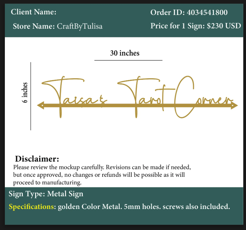 Metal Sign- Melissa Franklin
