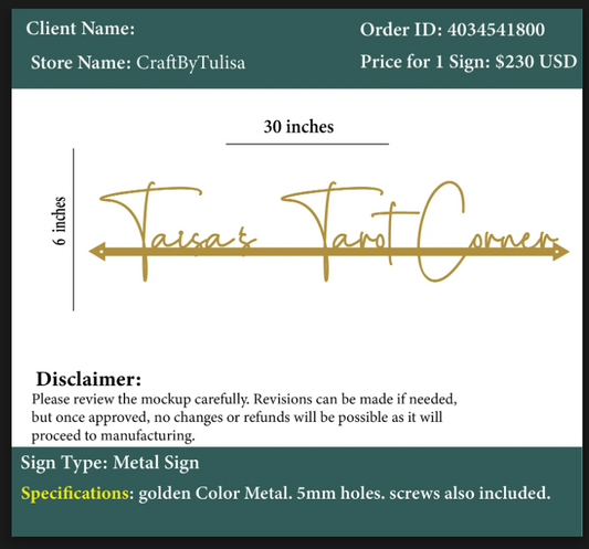 Metal Sign- Melissa Franklin