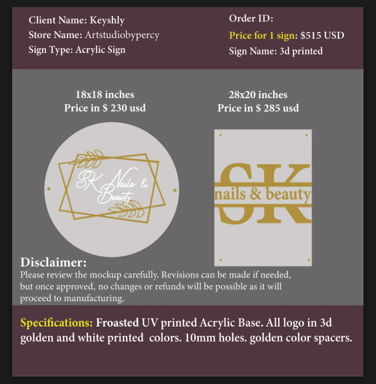 Acrylic Sign - Keyshly