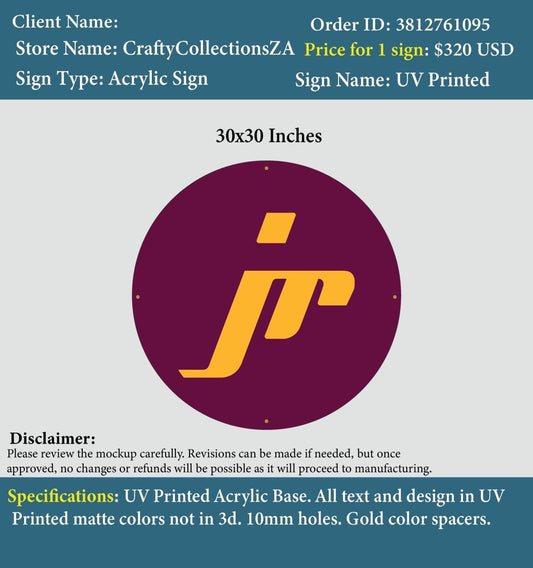 Acrylic Business Sign - jennifer - Custom Logo Sign