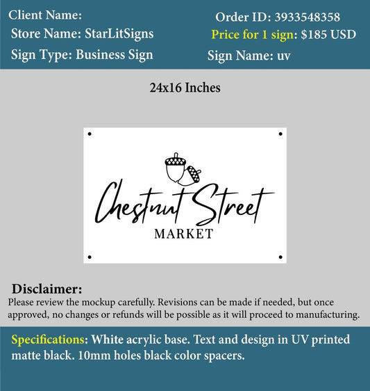 Acrylic Sign - Jaquelin - Custom Logo Sign - Acrylic Sign - Jaquelin