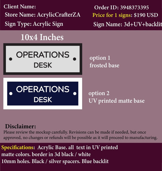 Acrylic sign - Michael - Custom Logo Sign - Acrylic sign - Michael