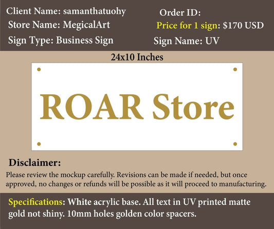 Acrylic Sign - samanthatuohy - Custom Logo Sign - Acrylic Sign - samanthatuohy