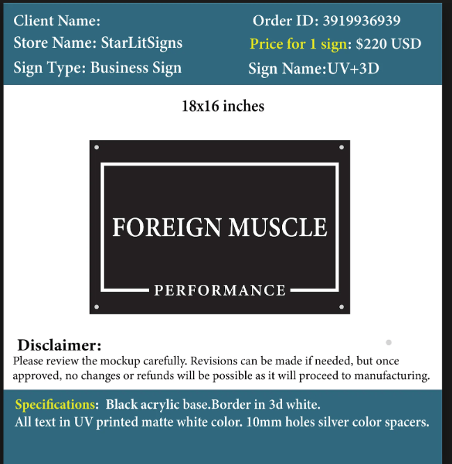 Business acrylic 3d+UV Sign - Mary - Custom Logo Sign - Business acrylic 3d+UV Sign - Mary