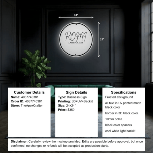 Custom acrylic backlit business sign, 4037740381 - Custom Logo Sign - Custom acrylic backlit business sign, 4037740381