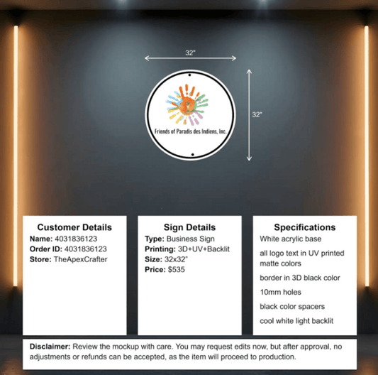 Custom Acrylic business backlit sign , Karyn - Custom Logo Sign - Custom Acrylic business backlit sign , Karyn