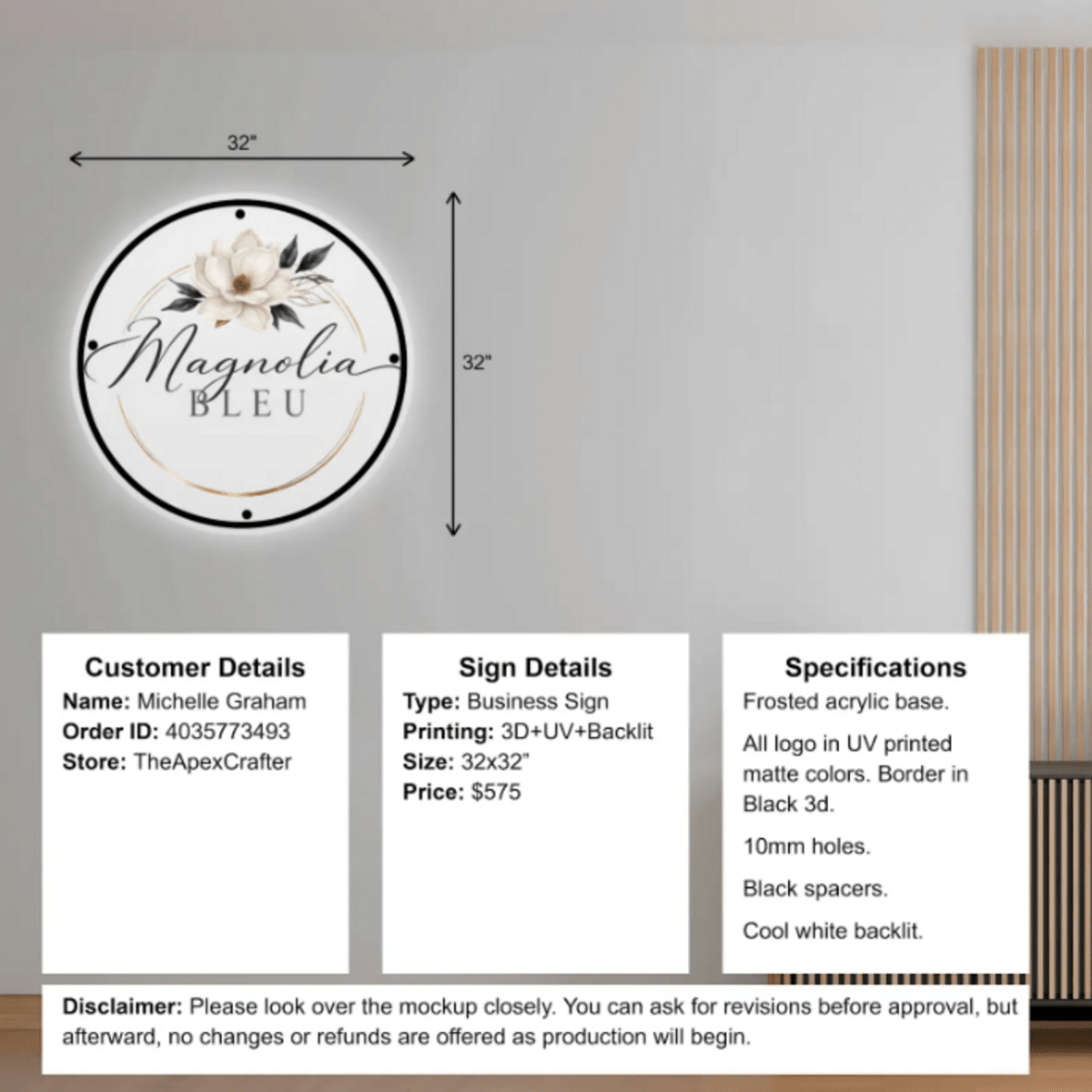 Custom Acrylic Business Sign, 4035773493 - Custom Logo Sign - Custom Acrylic Business Sign, 4035773493