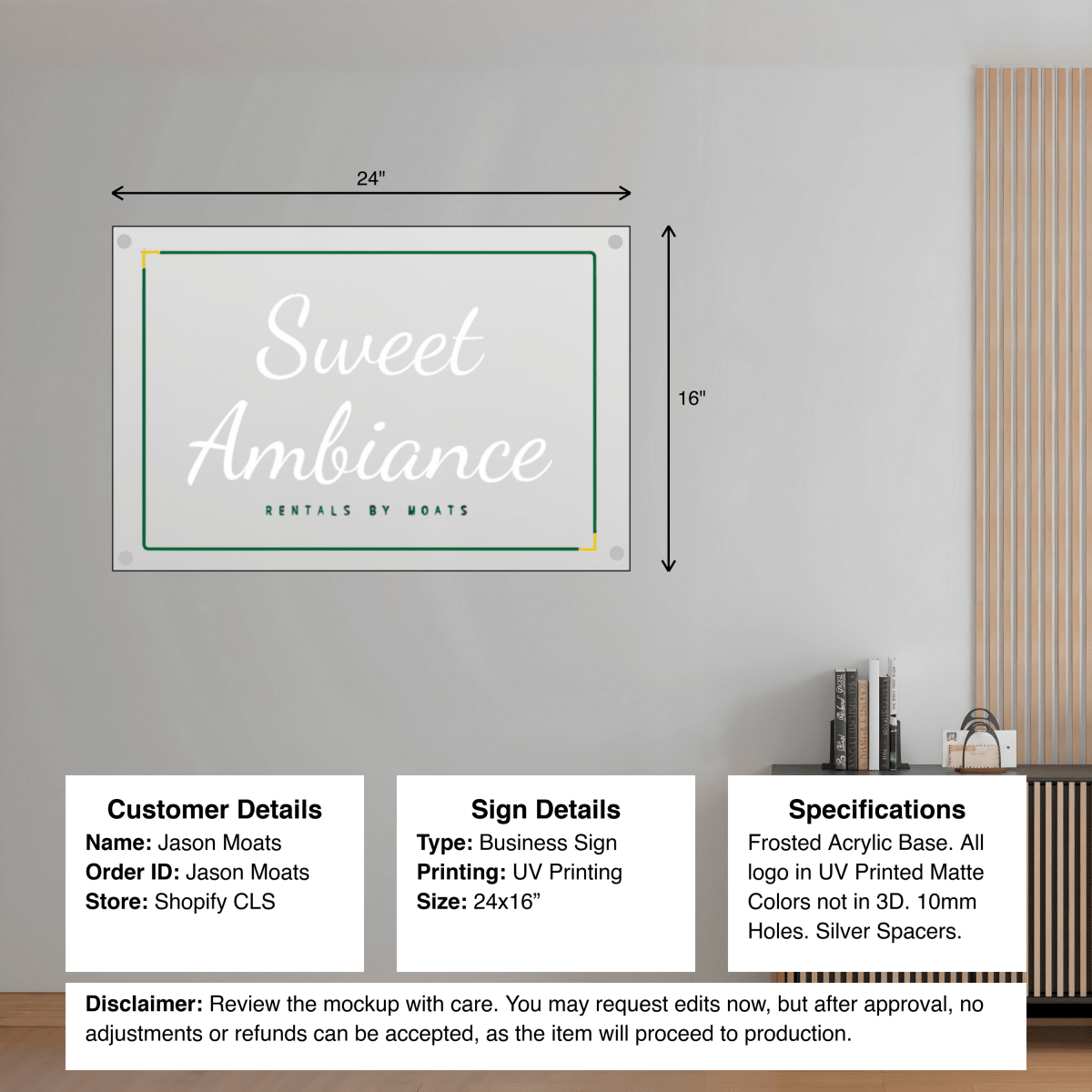 Custom Acrylic Business Sign - Jason - Custom Logo Sign - Custom Acrylic Business Sign - Jason