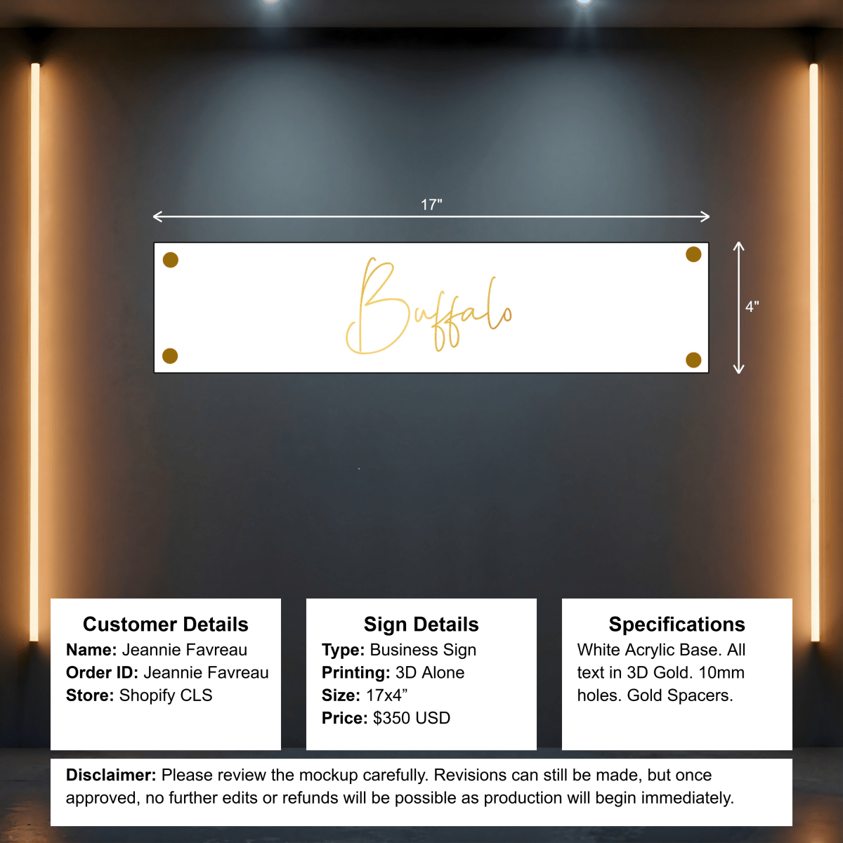 Custom Acrylic Business Sign - Jeannie - Custom Logo Sign - Custom Acrylic Business Sign - Jeannie