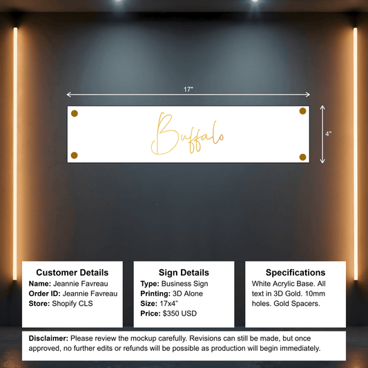 Custom Acrylic Business Sign - Jeannie - Custom Logo Sign - Custom Acrylic Business Sign - Jeannie