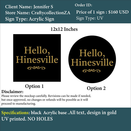 Custom acrylic business sign - Jennifer - Custom Logo Sign