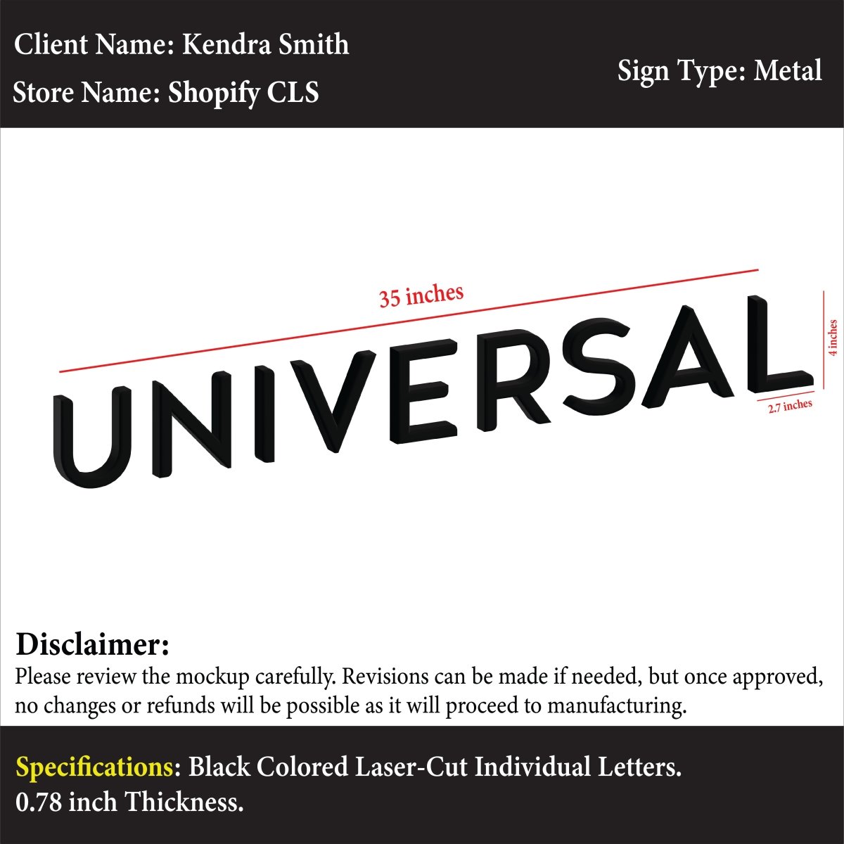 Custom Acrylic Business Sign - Kendra - Custom Logo Sign - Custom Acrylic Business Sign - Kendra