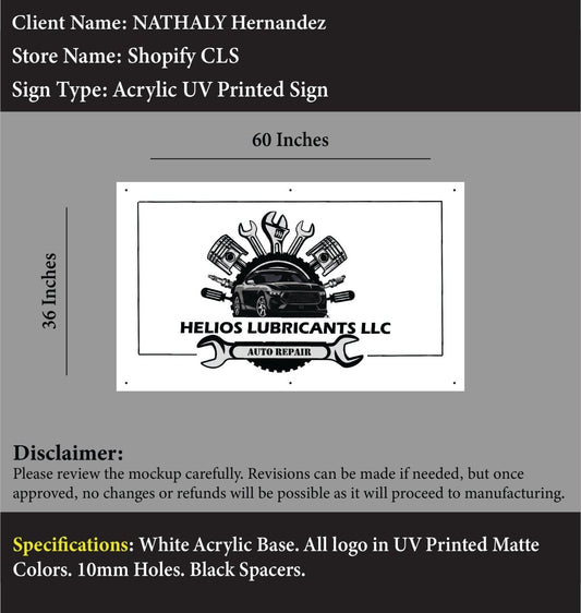 Custom Acrylic Business Sign - NATHALY Hernandez - Custom Logo Sign - Custom Acrylic Business Sign - NATHALY Hernandez