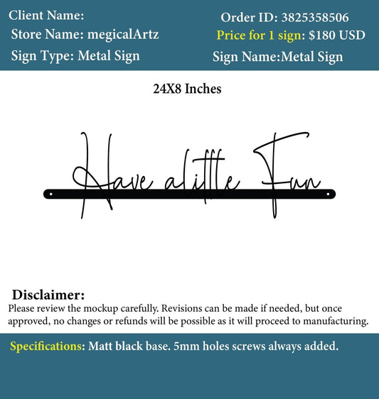 Custom Acrylic Metal Sign - Craig Robert - Custom Logo Sign - Custom Acrylic Metal Sign - Craig Robert