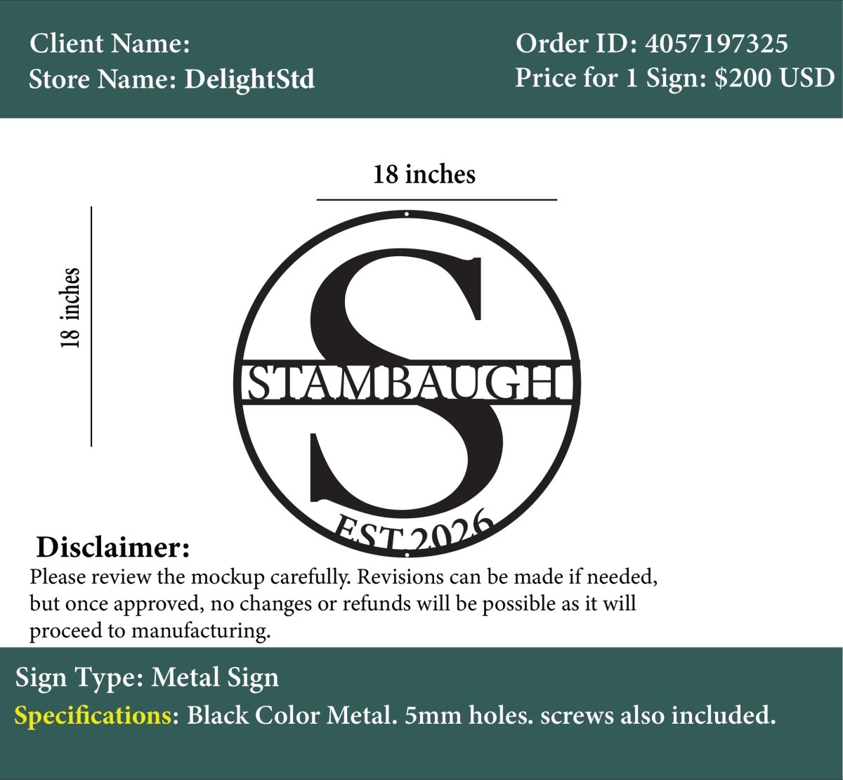 Custom Acrylic Metal Sign - Michelle Stambaugh - Custom Logo Sign - Custom Acrylic Metal Sign - Michelle Stambaugh