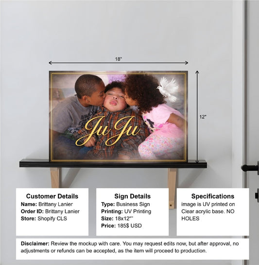 Custom Acrylic Sign - Shopify - Brittany - Custom Logo Sign - Custom Acrylic Sign - Shopify - Brittany