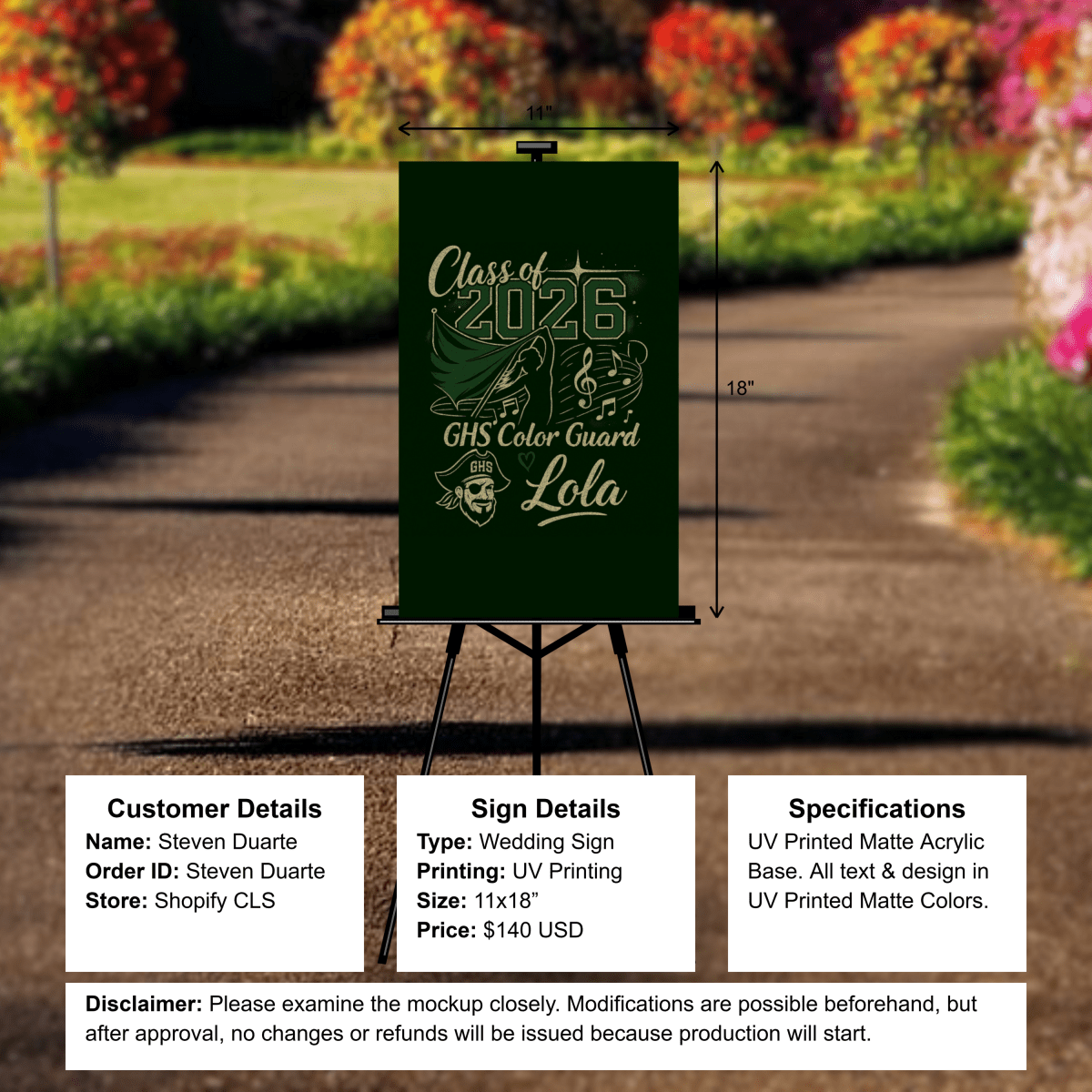 Custom Acrylic Sign - Steven - Custom Logo Sign - Custom Acrylic Sign - Steven
