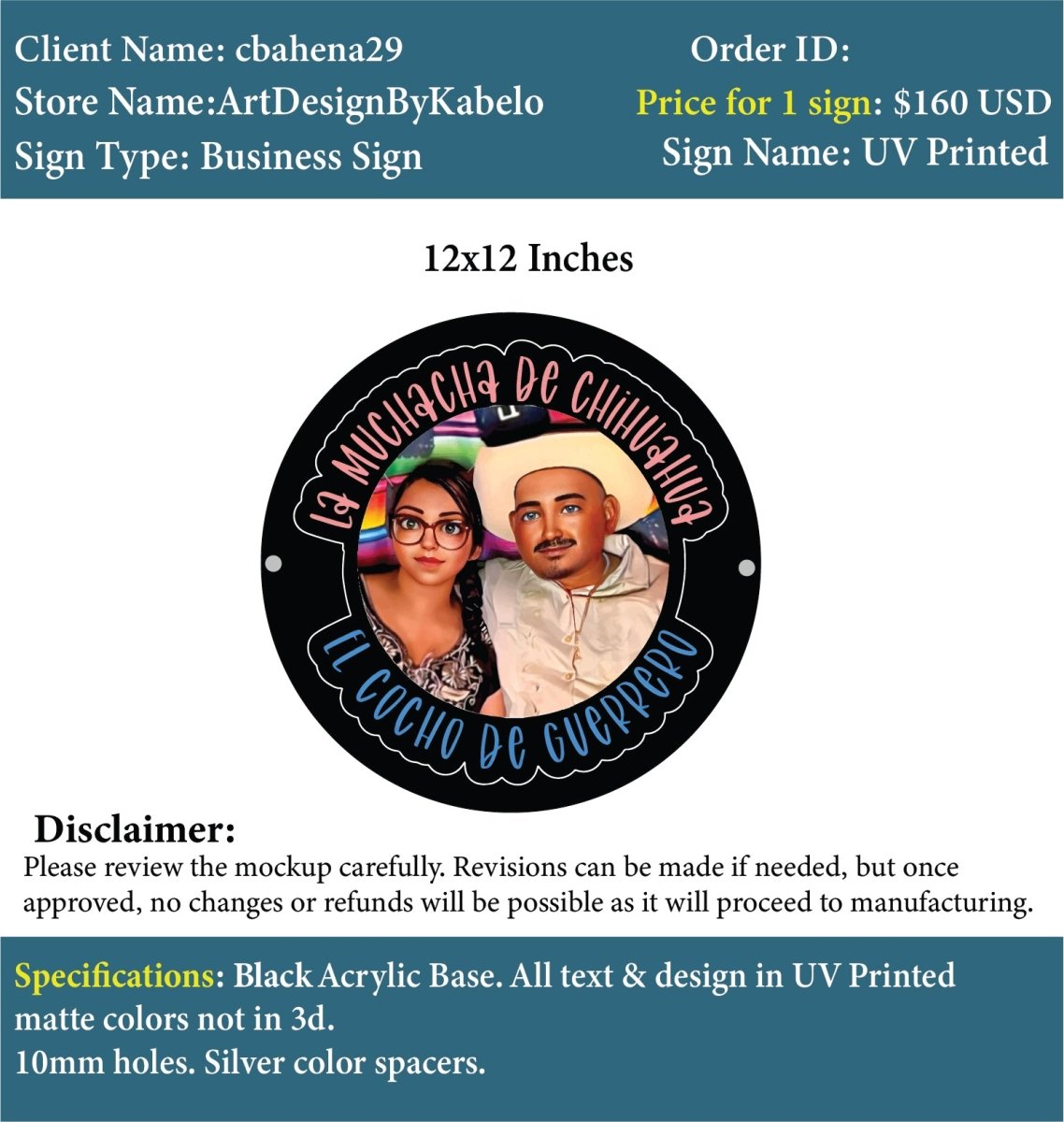 Custom Acrylic UV Sign - cbahena29 - Custom Logo Sign - Custom Acrylic UV Sign - cbahena29