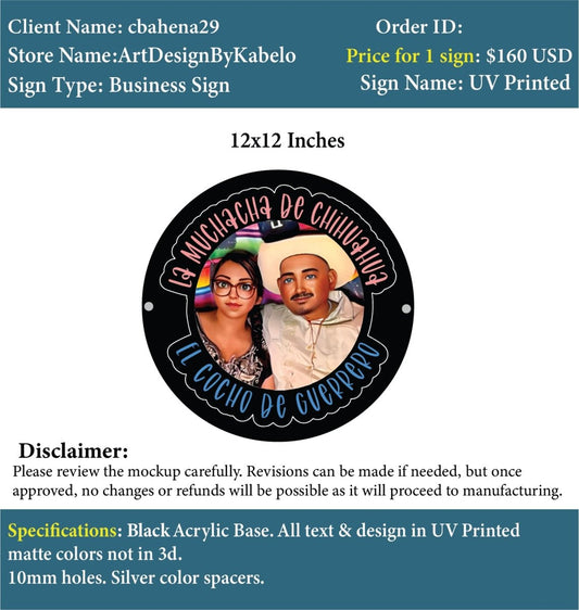 Custom Acrylic UV Sign - cbahena29 - Custom Logo Sign - Custom Acrylic UV Sign - cbahena29