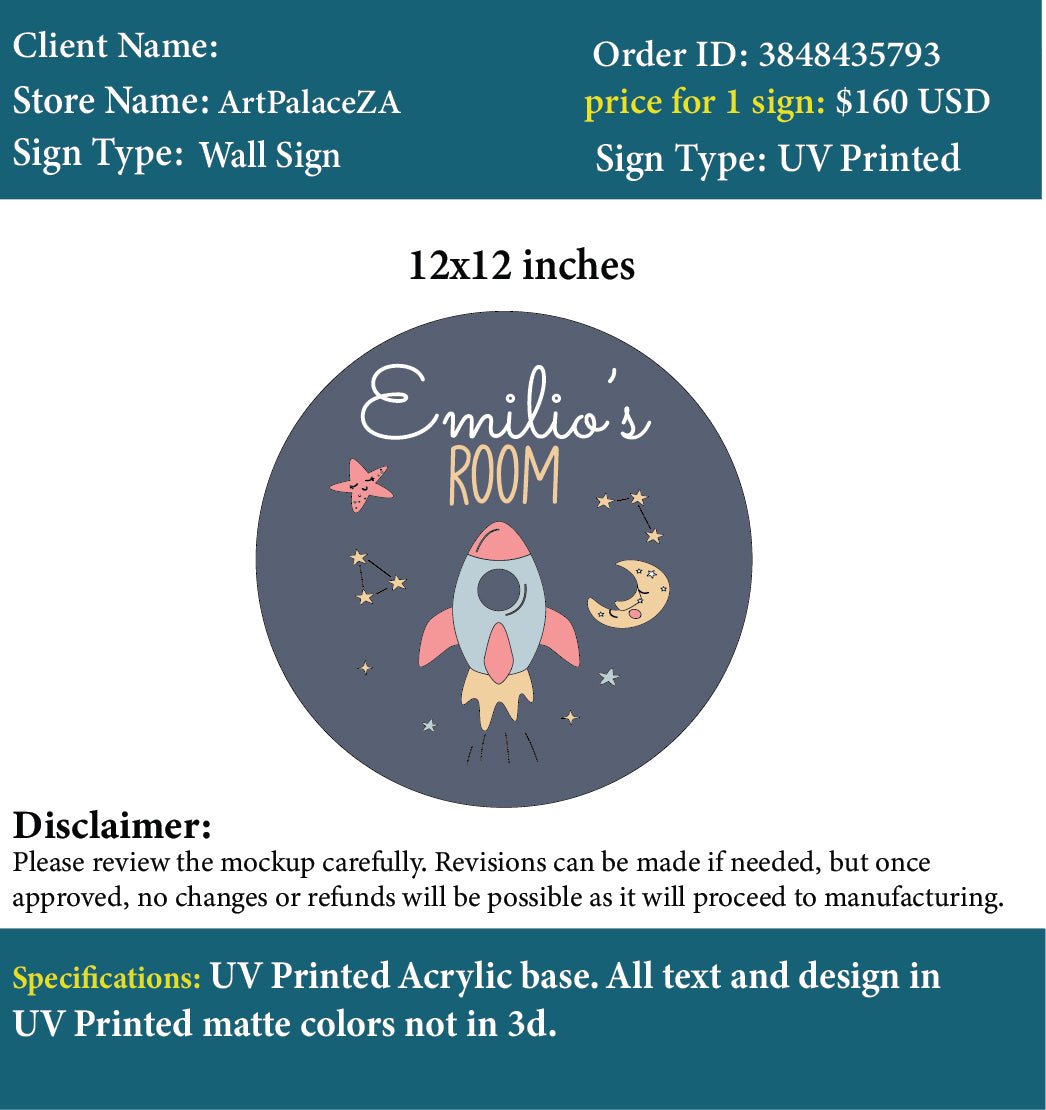 Custom Acrylic UV Sign - Laura - Custom Logo Sign - Custom Acrylic UV Sign - Laura