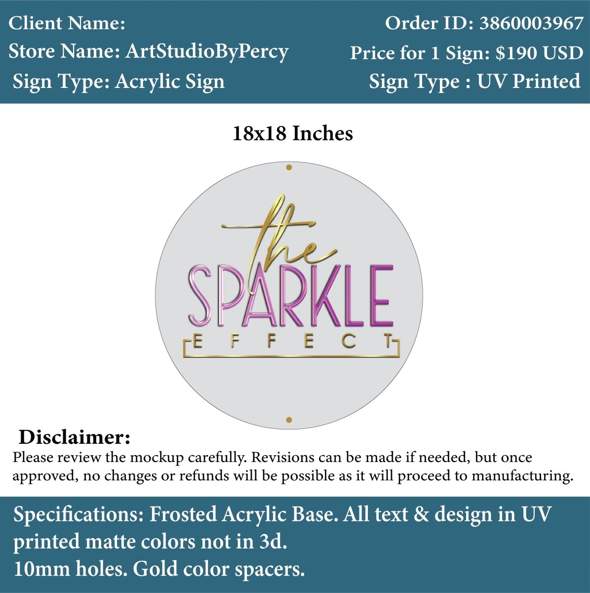 Custom Acrylic UV Sign - Monique - Custom Logo Sign - Custom Acrylic UV Sign - Monique