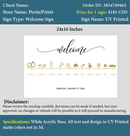 Custom Acrylic UV Sign - Nina - Custom Logo Sign - Custom Acrylic UV Sign - Nina