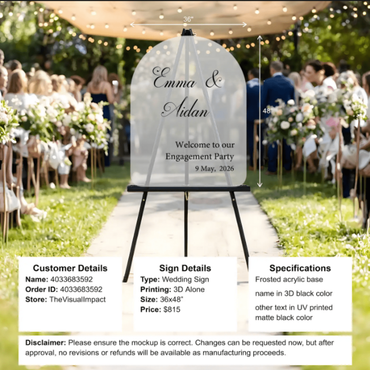 Custom acrylic wedding sign , 4033683592 - Custom Logo Sign - Custom acrylic wedding sign , 4033683592