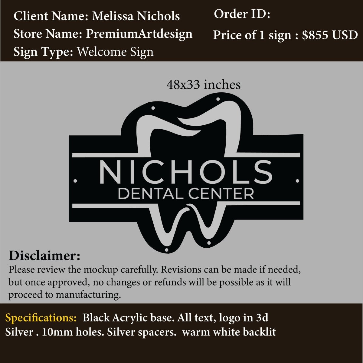 custom Business acrylic sign - Etsy_Melissa - Custom Logo Sign - custom Business acrylic sign - Etsy_Melissa