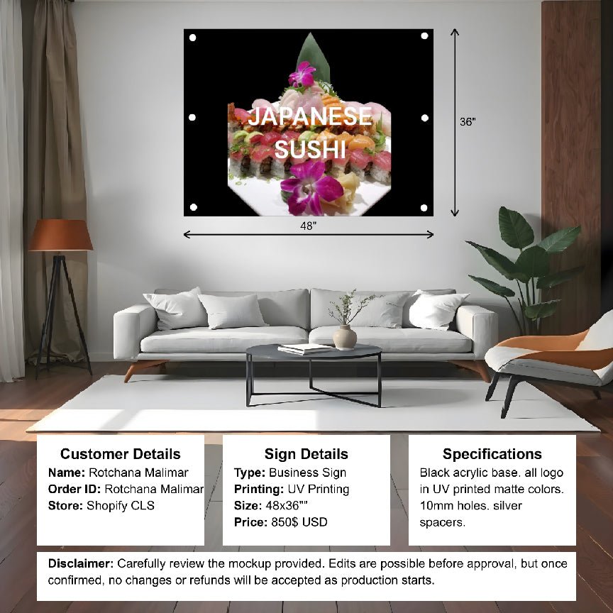 Custom business Acrylic Sign - Shopify - Rotchana - Custom Logo Sign - Custom business Acrylic Sign - Shopify - Rotchana