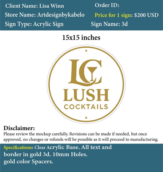 custom business logo sign - Lisa - Custom Logo Sign