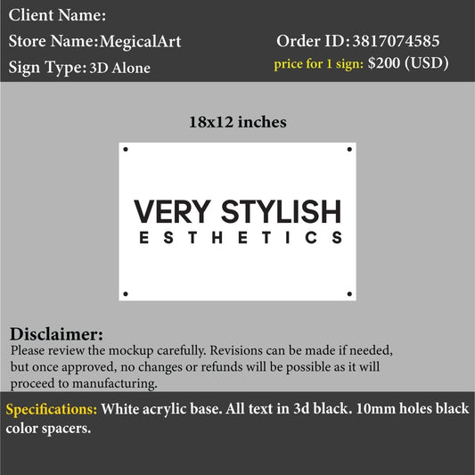 Custom Business logo Sign - Mercedes - Custom Logo Sign