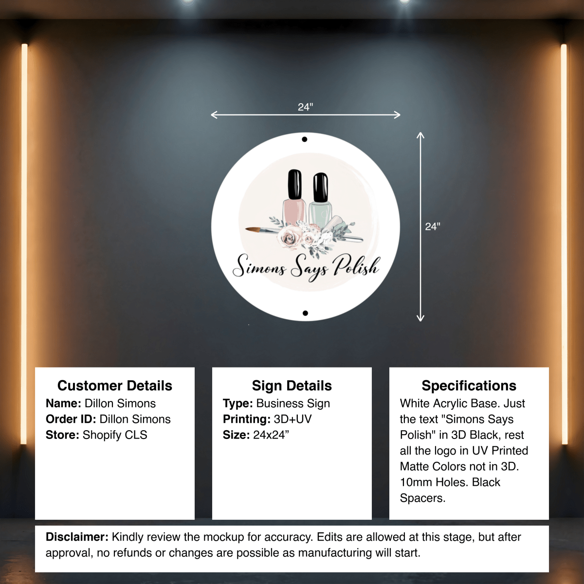 Custom Business Sign - Dillon Simons - Custom Logo Sign - Custom Business Sign - Dillon Simons