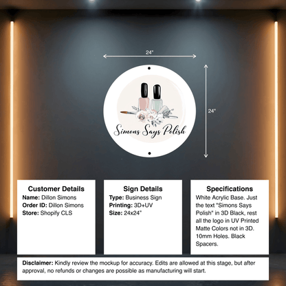 Custom Business Sign - Dillon Simons - Custom Logo Sign - Custom Business Sign - Dillon Simons