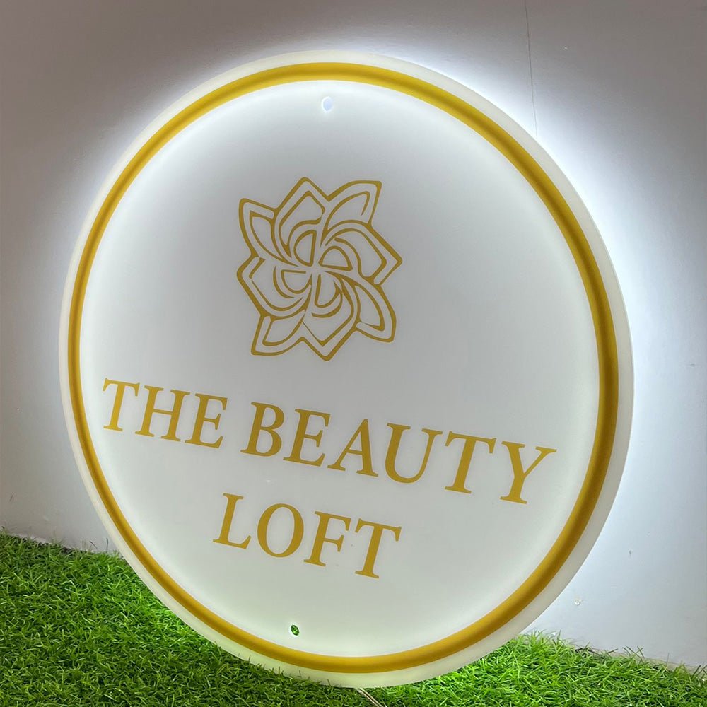 Custom LED Logo Sign - Backlit Acrylic Business Logo for Salon & Spa - Backlit Business Signs - Custom Logo Sign