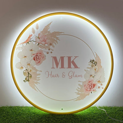 Custom LED Logo Sign - Backlit Acrylic Business Logo for Salon & Spa - Backlit Business Signs - Custom Logo Sign