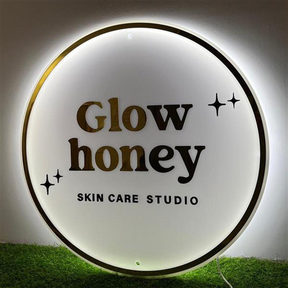 Custom LED Logo Sign - Backlit Acrylic Business Logo for Salon & Spa - Backlit Business Signs - Custom Logo Sign