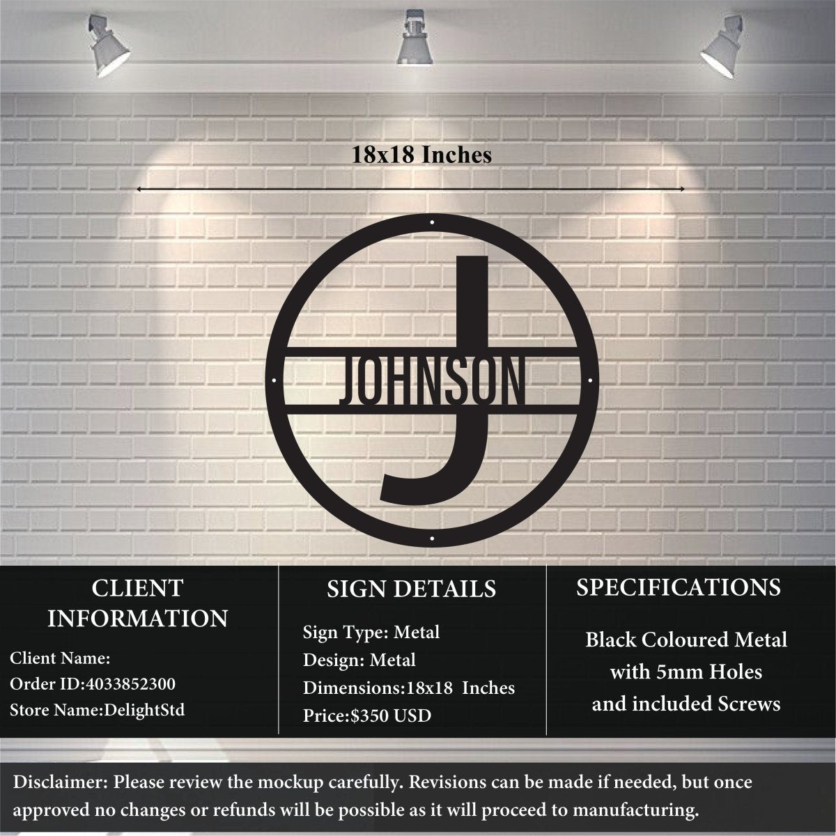 Custom Metal Sign - Caitlynn Osting - Custom Logo Sign - Custom Metal Sign - Caitlynn Osting