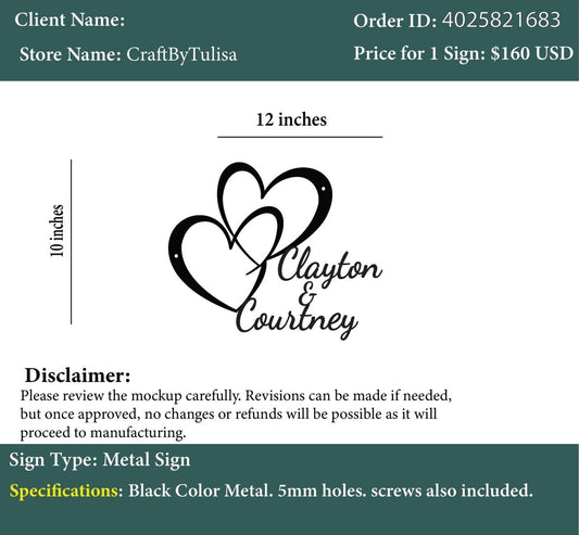 Custom Metal sign - Cyndi - Custom Logo Sign - Custom Metal sign - Cyndi