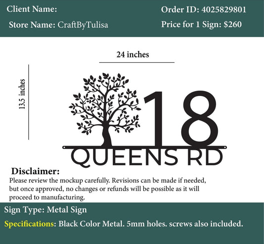Custom Metal Sign - Hannah - Custom Logo Sign - Custom Metal Sign - Hannah