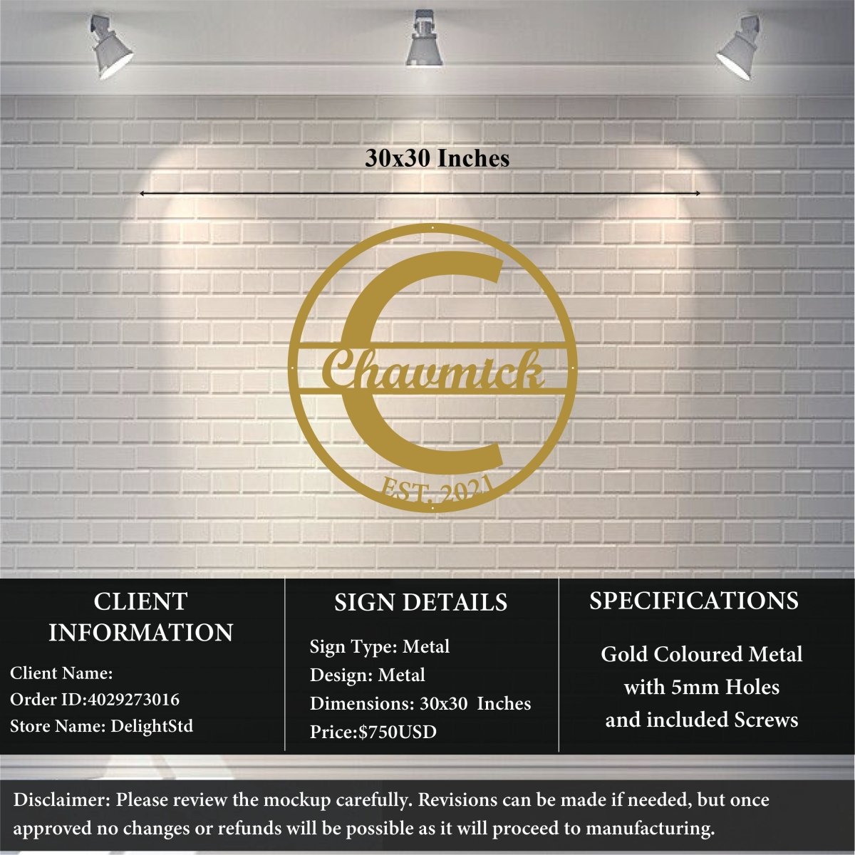 Custom Metal Sign - Jonathan - Custom Logo Sign - Custom Metal Sign - Jonathan