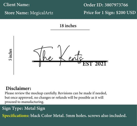 Custom Metal Sign - Jordain - Custom Logo Sign