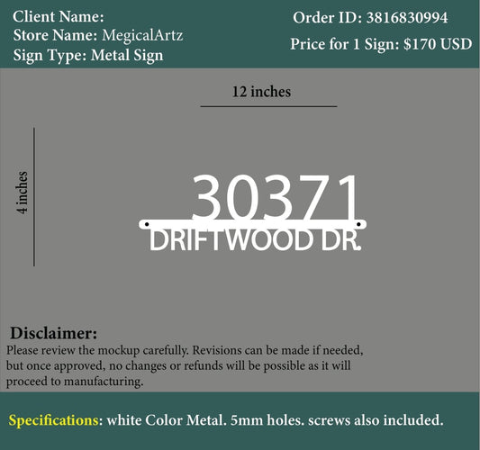 Custom Metal Sign - Kate - Custom Logo Sign