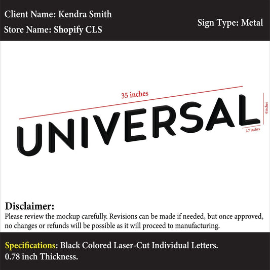 Custom Metal Sign - Kendra Smith - Custom Logo Sign - Custom Metal Sign - Kendra Smith